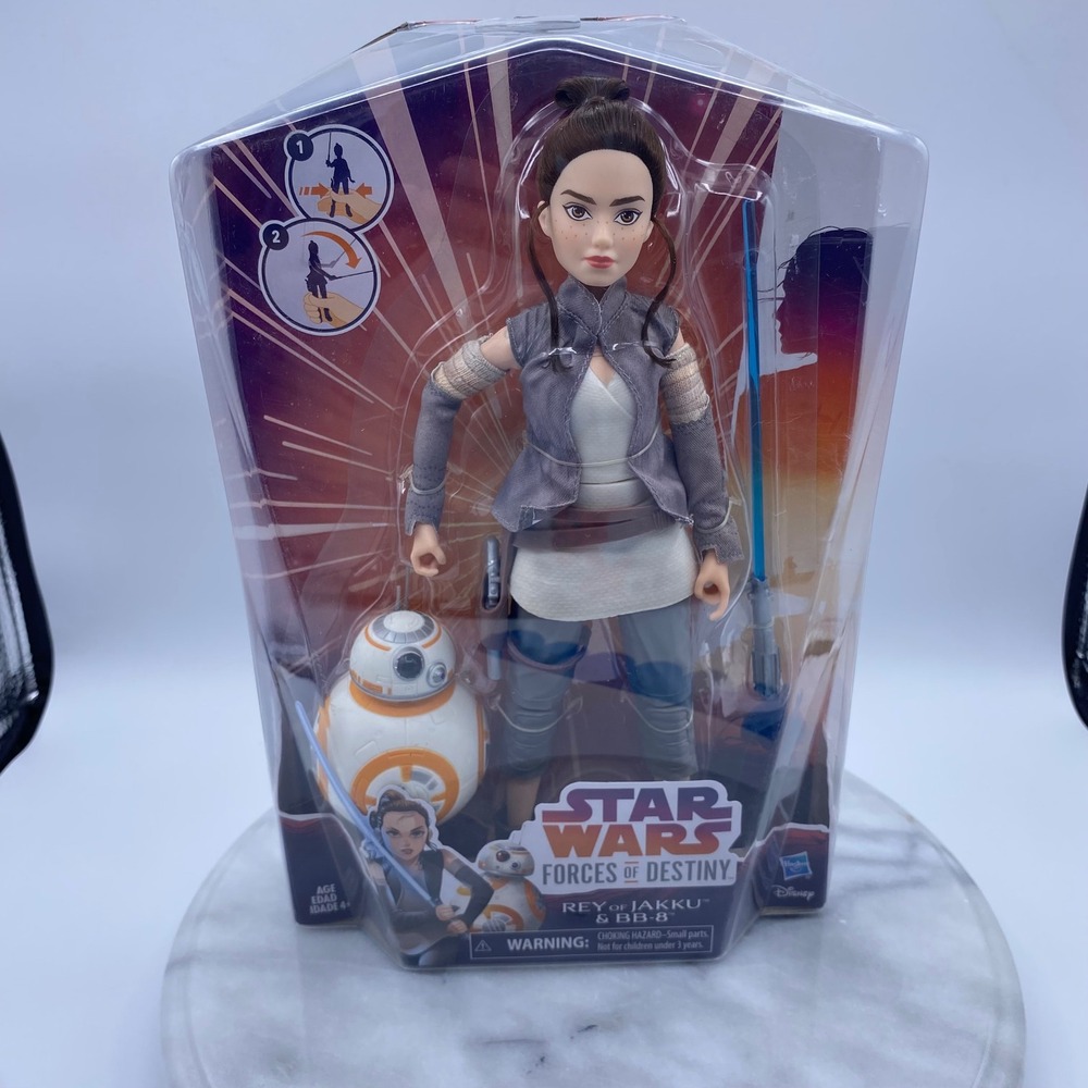 Hasbro Star Wars Forces of Destiny Rey of Jakku BB-8 11" Figure C1621 NEW *Read